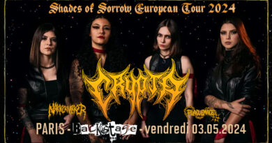 CRYPTA – Shades Of Sorrow European Tour 2024 – Backstage By The Mill – Paris – 03/05/2024 [Chronique Concert]