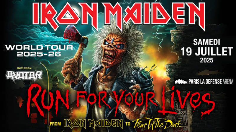 Iron Maiden : Run For Your Lives - World Tour 2025-26 - Paris La Défense Arena - 19 Juillet 2025